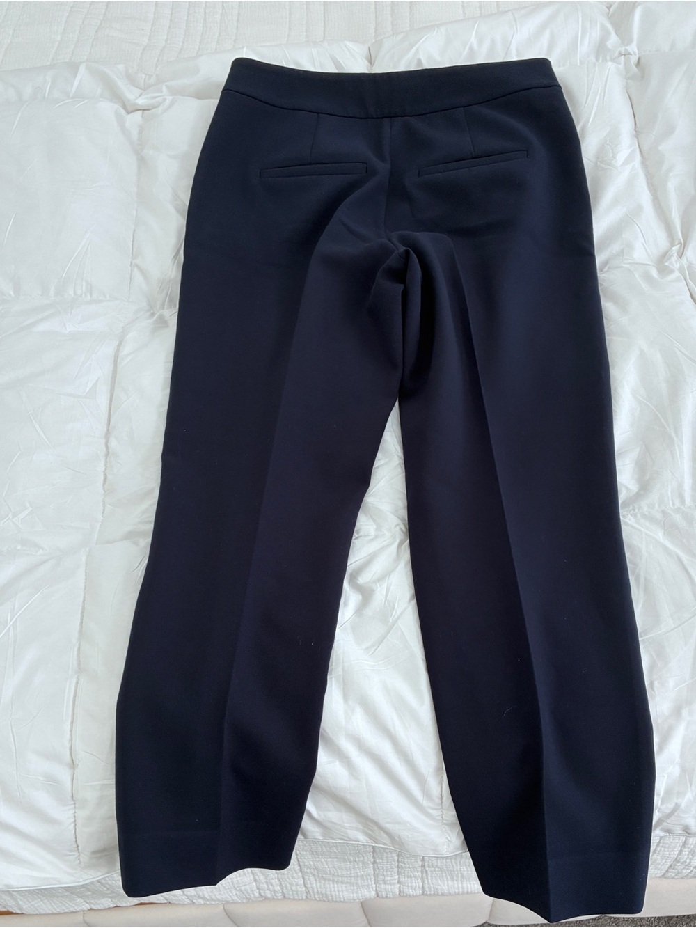 Veronica Beard Navy High Rise Gold Button Trousers Size 8 - Picture 7 of 8